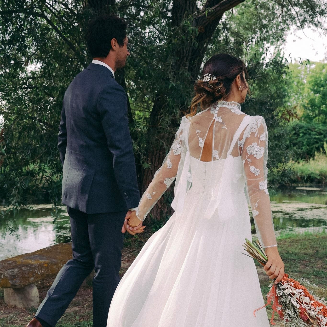 Peigne à cheveux pour mariée CLÉMENTINE