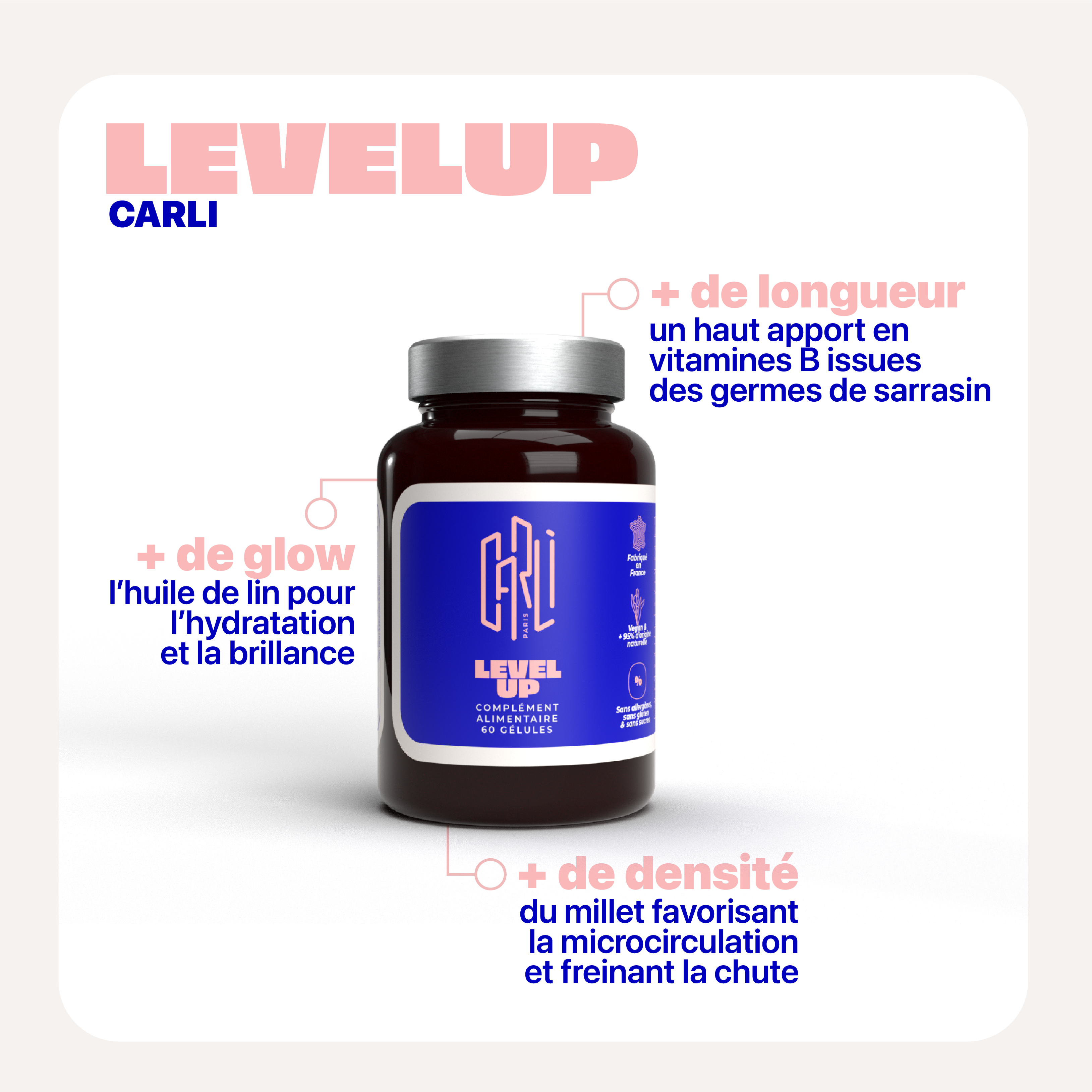 Boosted hair growing food supplements