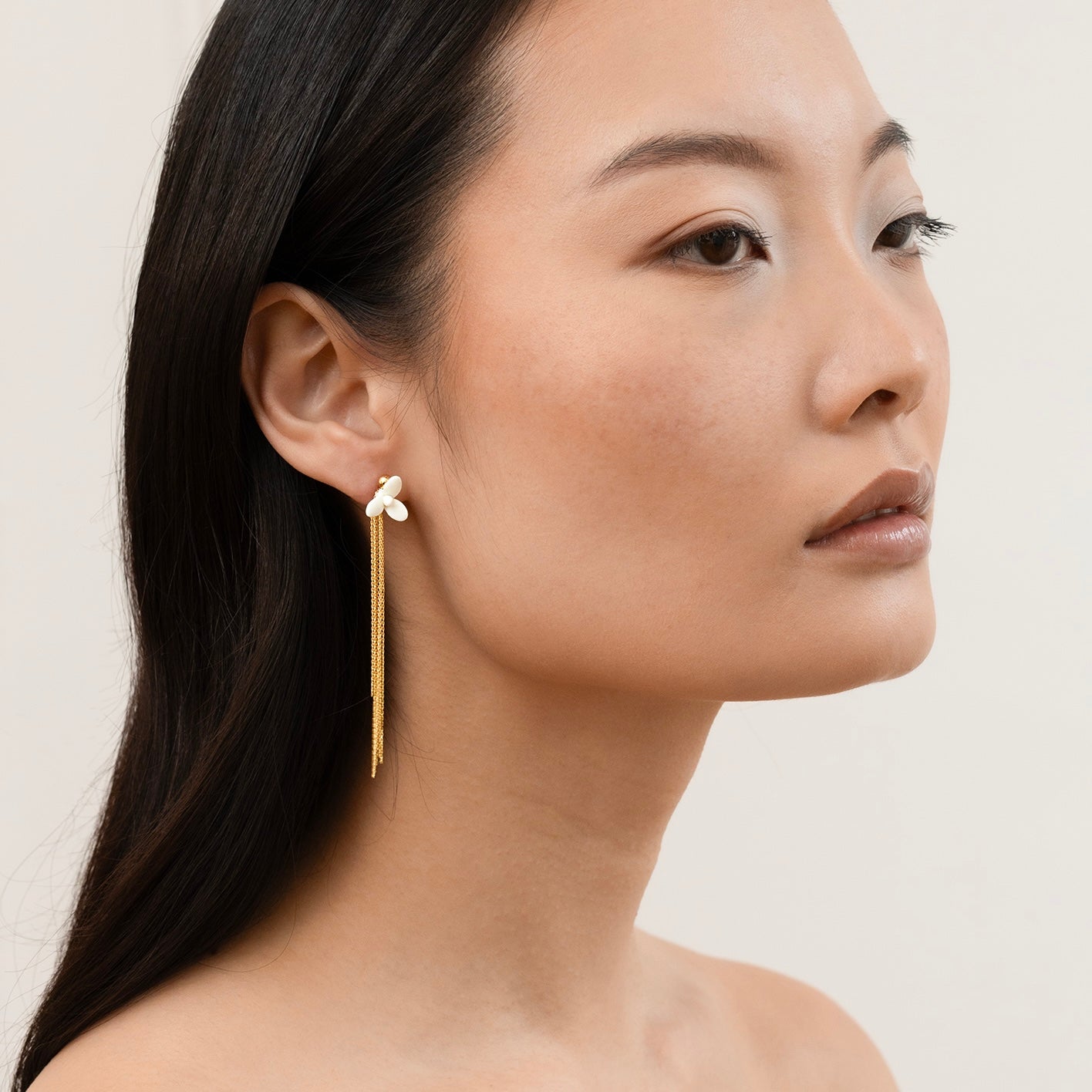 Long Swan Earrings