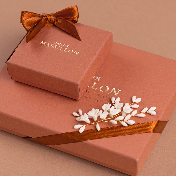 Coffret Duo Demi-Peigne ROMA + Boutonnière ROMA